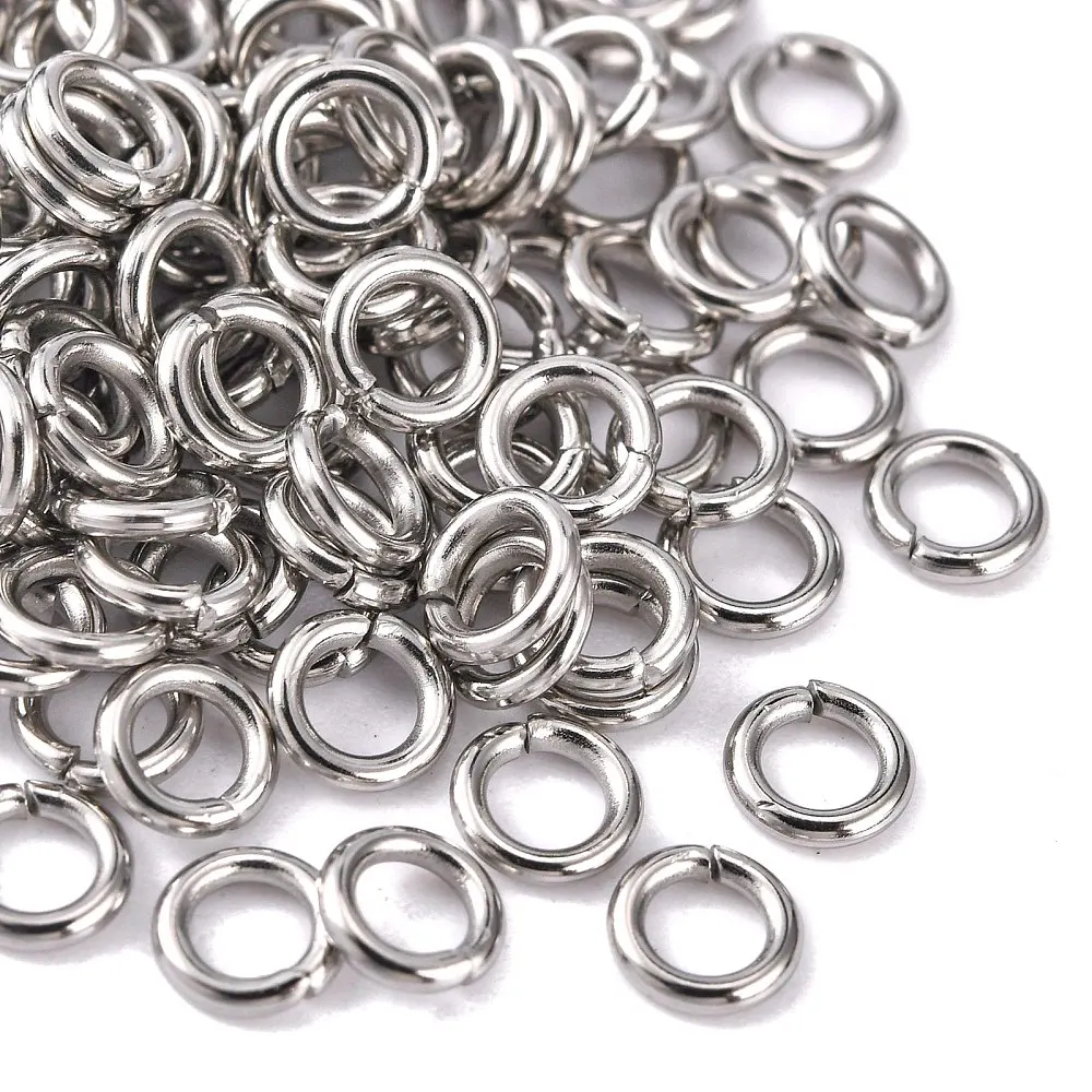 PandaHall 4000Pcs Stainless Steel Closed Unsoldering Jump Rings Oval Single Loop Split Rings for DIY Jewelry Making