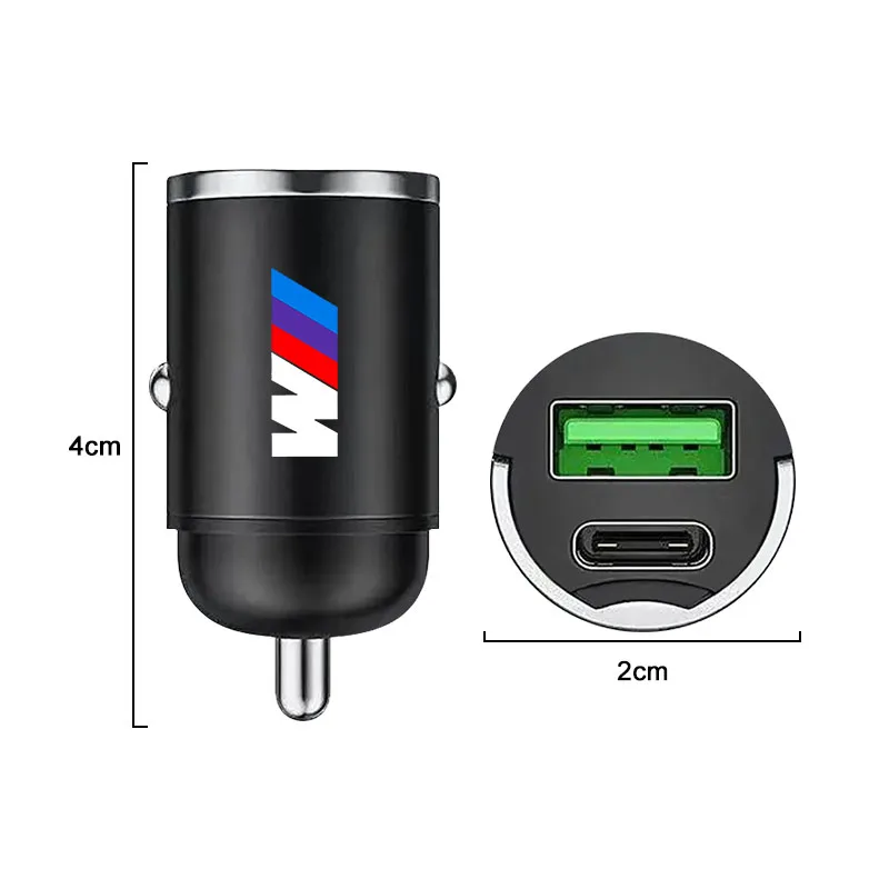 100W Car Charger Lighter PD Fast Charging For IPhone Mini USB Type C For BMW M Performance 1 3 5 7 Series M3 M4 M5 M6 X1 X3 X5