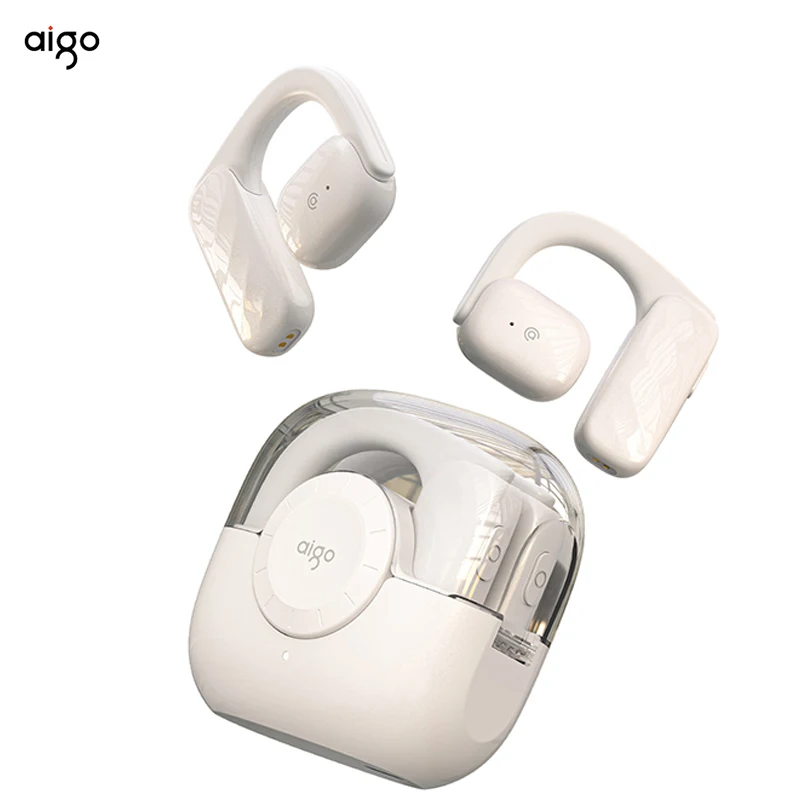 Aigo Earhook Wireless Headphones Bluetooth 5.3 Sports Bone Conduction Earphones Long Lasting Dynamic Headphones Adults Kids Gift