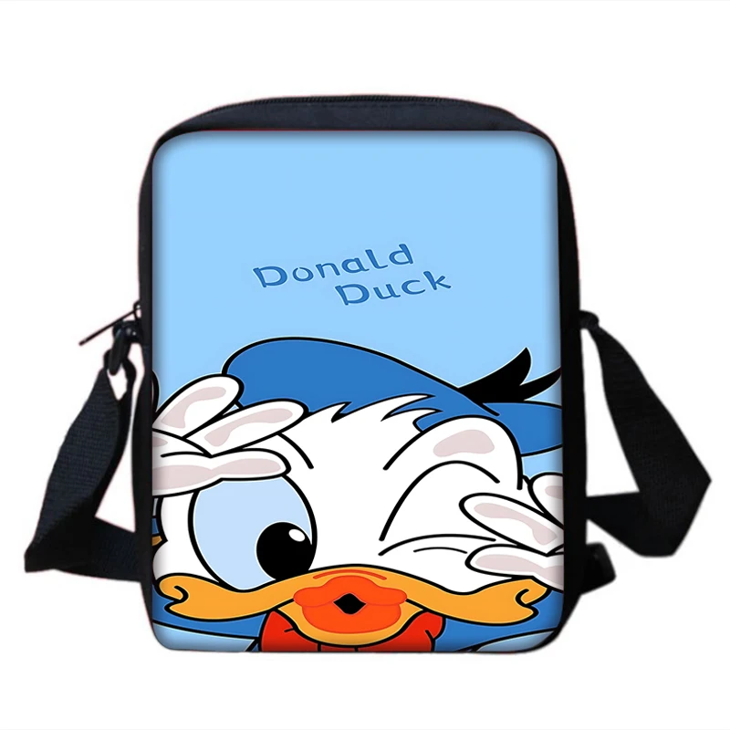 Junge Mädchen niedlichen Disney Mickey Donald Ente gedruckt Schulter Umhängetasche Kind lässig Handtasche Männer Frauen Telefon Tasche Einkaufstasche