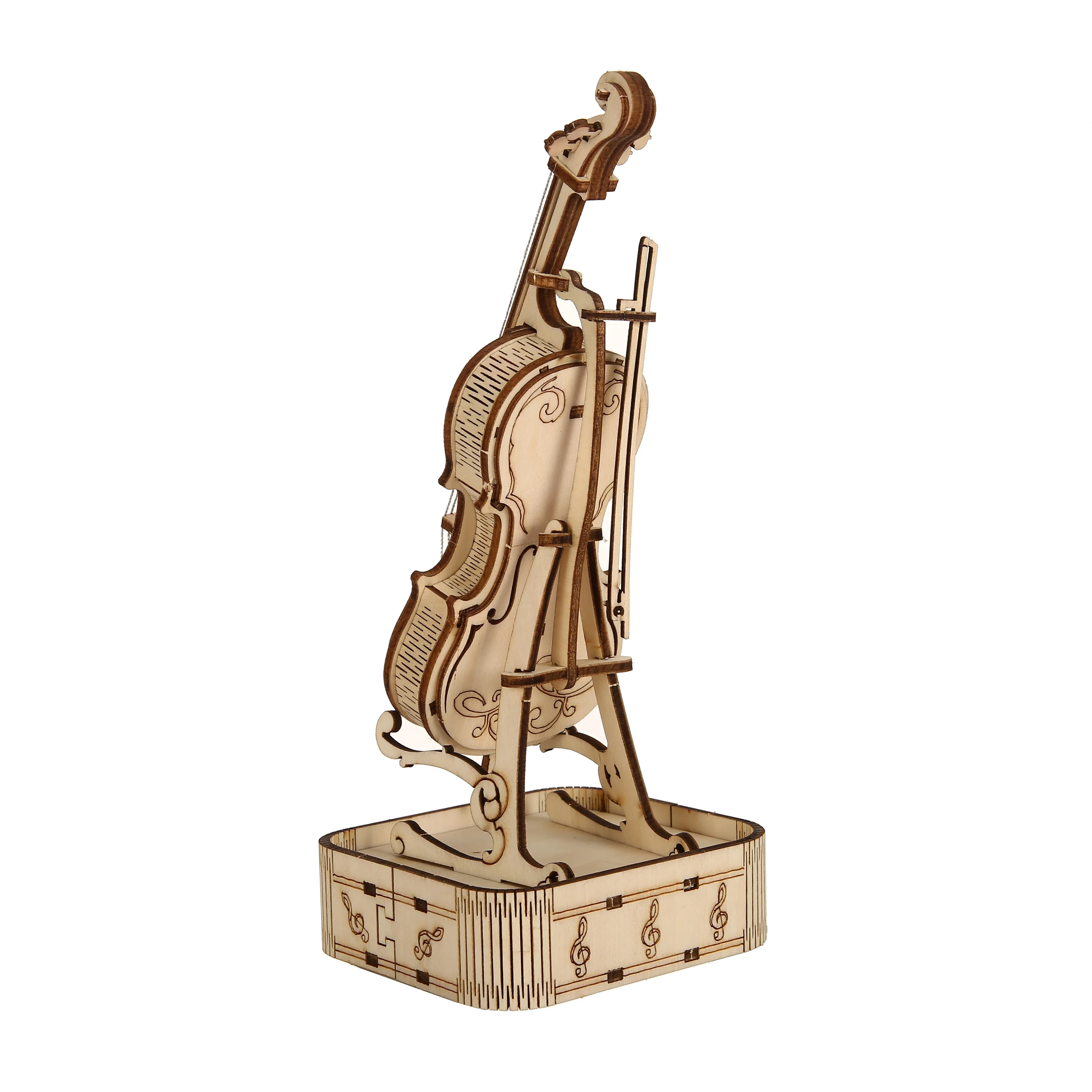 violin 3D Wooden Puzzle, Scale Model,DIY Model Kit, Handcraft Gift,Home Decoration,Mechanical Model Kit, Building Toy