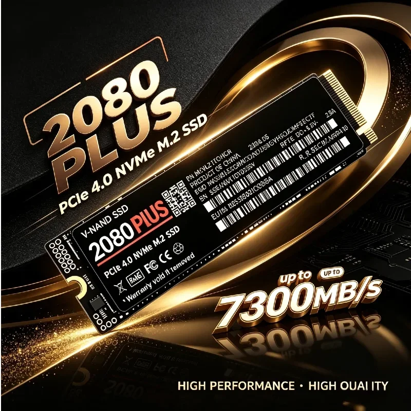 Gaming SSD 2080 PLUS NVMe M.2 2280 PCIe4.0 X4 7300MB/s TLC 3D NAND 500GB 1TB 2TB 4TB Internal Hard Drive for PS5 Desktop PC