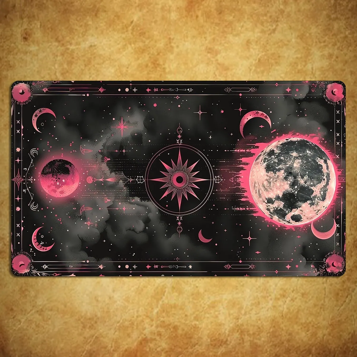

Cosmic design game play mat pink PC accessorys rubber anti-slip durable washable high-quality desk mat high-definition printing