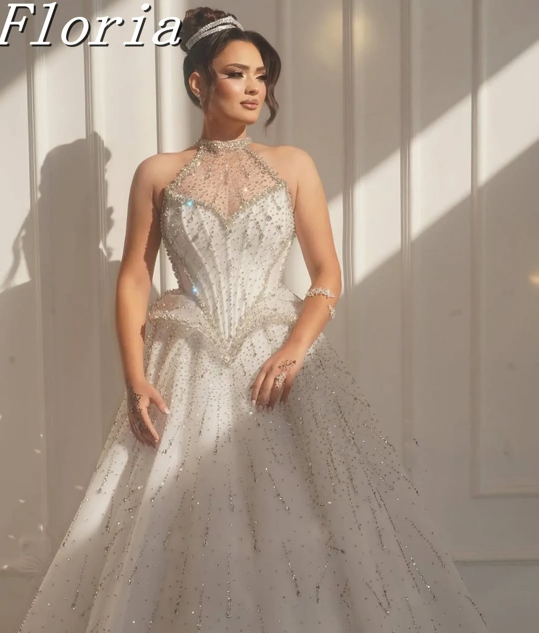 

Elegant Sparkly Glitter Wedding Dresses For Women 2025 Backless Wedding Gowns Bridal Gowns Vestido De Casamento Customized