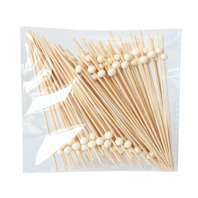 K1MF 200pcs Disposables Fruit Skewers Sticks Party Toothpicks for Entertaining