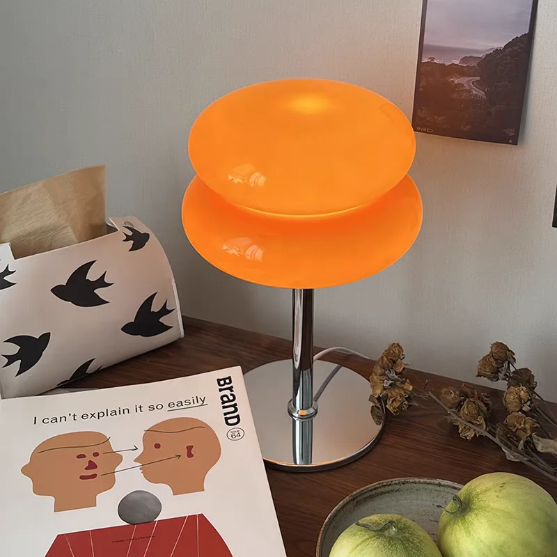 الحديثة معكرون الزجاج الحديد USB التوصيل الجدول مصباح ، غرفة الدراسة ، غرفة نوم ديكورات المنزل تركيب المصابيح المزاج ، ضوء الليل ، حماية العين