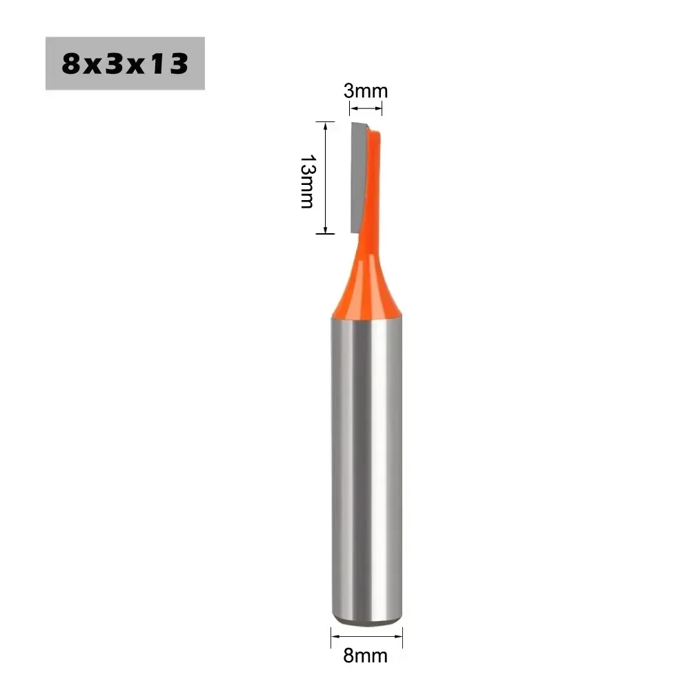 1PC 8MM Shank Milling Cutter Wood Carving Straight Router Bit  Carbide Single Flute Bit Wood Milling Cutter for Woodwork