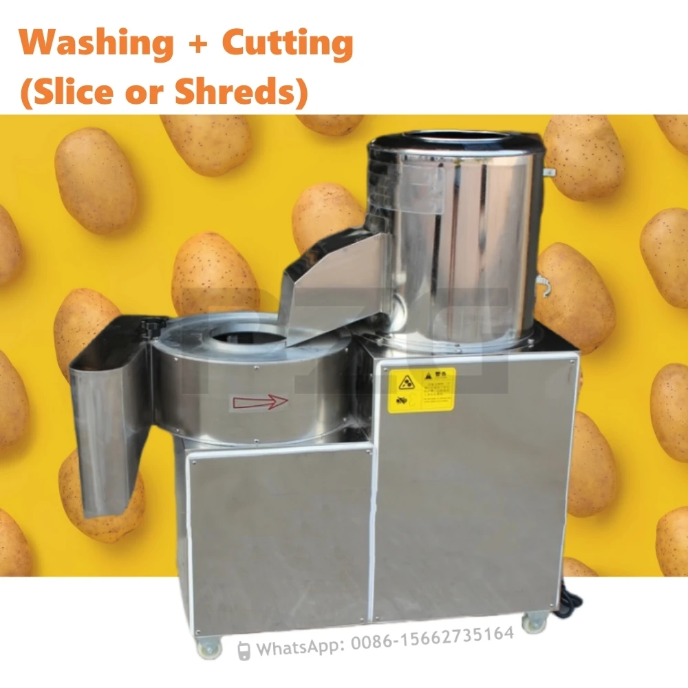 

Potato Peeler Cutter And Cutting Machine Potato Washing And Peeling Machine Potato Chips Slicing Cut Machine French Fries Cutter