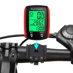 SPORTFUNSF Waterproof Bicycle Wired  Speedometer Bike LCD Display Digital Computer Speed Odometer English Bicycle Accessories