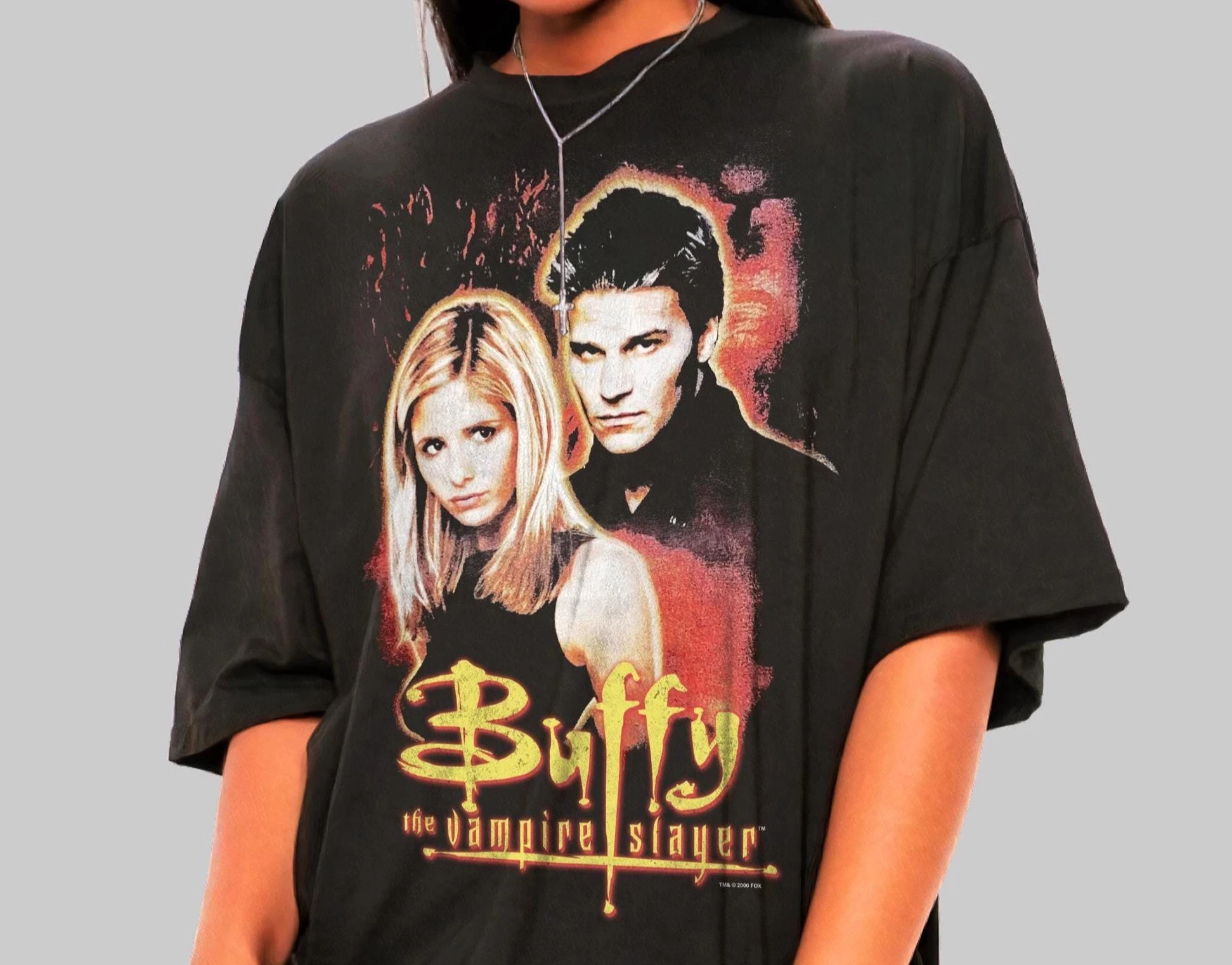 Vampire Slayer Buffy T-shirt - Buffy and Angel T-shirt, Sunnydale High School, Sarah Michelle Galla T-shirt