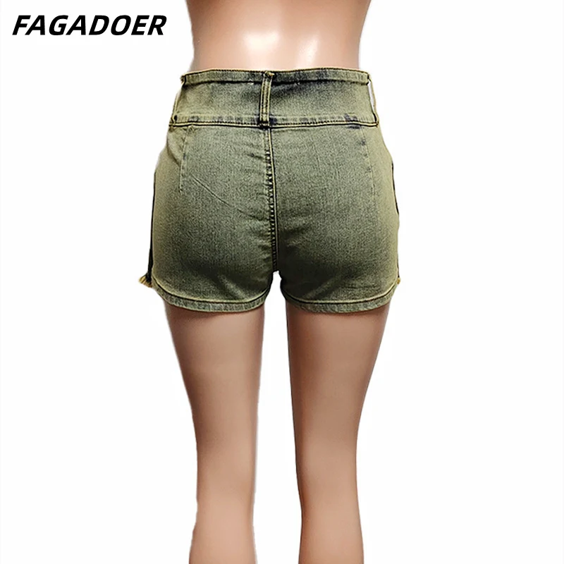 FAGADOER-Mini jupes en jean plissé pour femmes, taille haute, bouton, jupes courtes mignonnes, bas assortis rétro, mode Y2K, nouveau, été