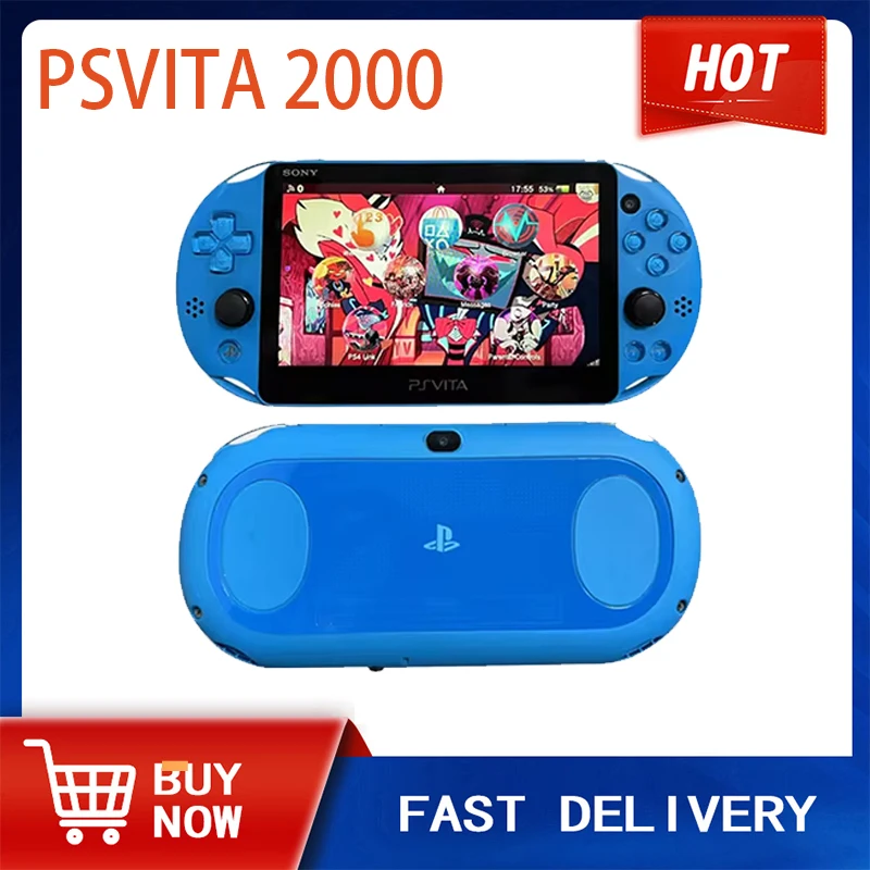 وحدة تحكم ألعاب فيديو أصلية محمولة ريترو ، PSV2000 ، PS Vita Slim ، PS Vita Slim ، شاشة تعمل باللمس 5 بوصة ، متجر PkGJ ، متوفرة بالمخزون
