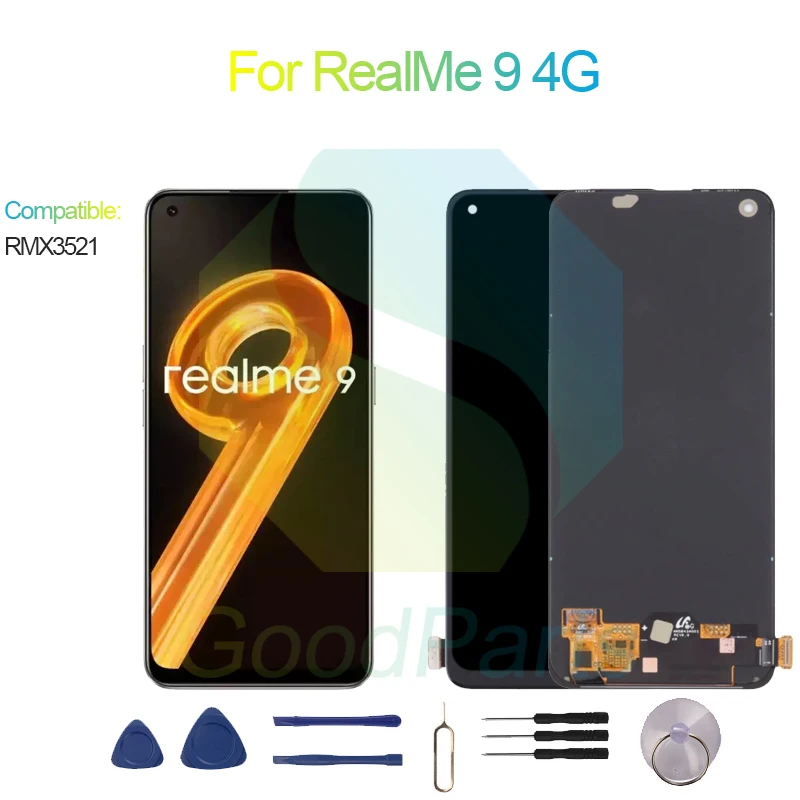 

For RealMe 9 LCD Display Screen 6.4" RMX3521 For RealMe 9 4G Touch Digitizer Assembly Replacement