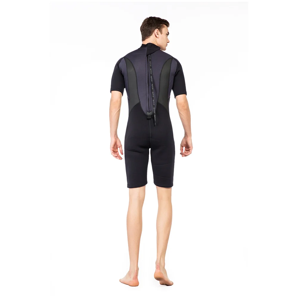 3mm Neoprene Wetsuit Men Short Sleeve One Piece Set Sunproof Diving Suit for Surfing Spearfishing Snorkeling Keep Warm Swimsuit