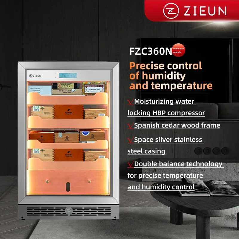 

Оптовая продажа с фабрики, современный интеллектуальный шкаф для хьюмидора для сигар с полками из испанского кедра