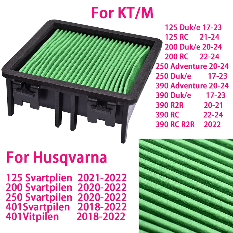 6303 Motorcycle Air Filter Element For KT/M 125 200 250 390 Duk/e RC 17-24 250 390 Adventure 390R2R For Husqvarna 401 Svartplien