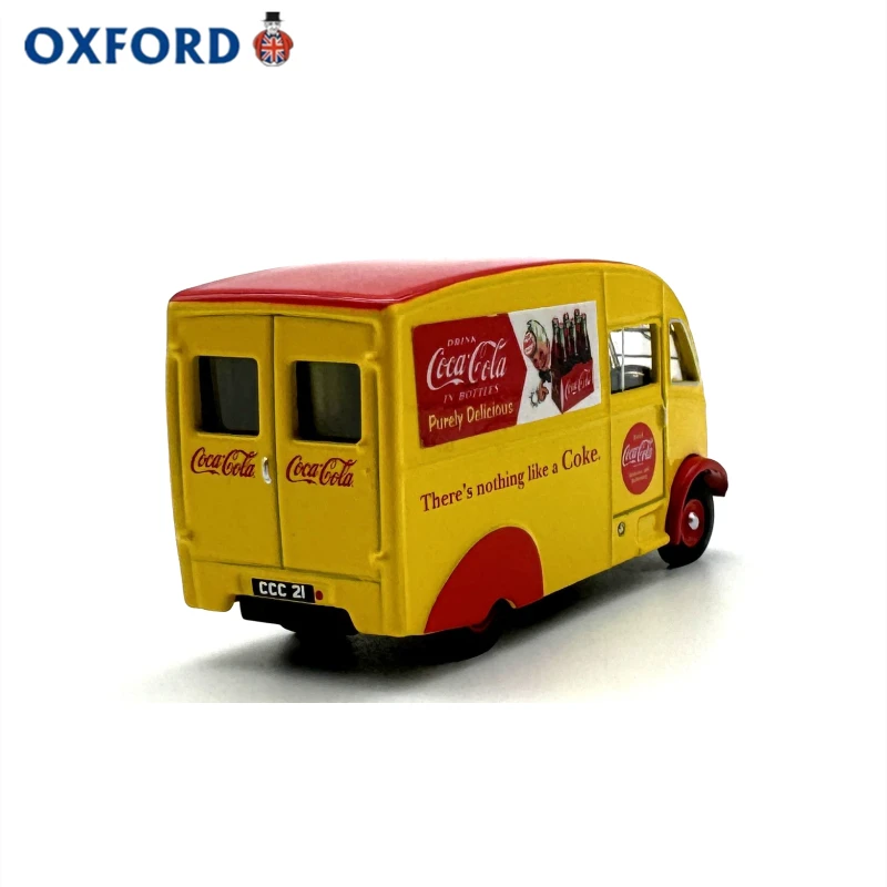 Mini coche de aleación Vintage Oxford 1905 para niños, furgoneta amarilla y roja, modelo de simulación, colección de exhibición, regalo de cumpleaños y vacaciones, 1:76