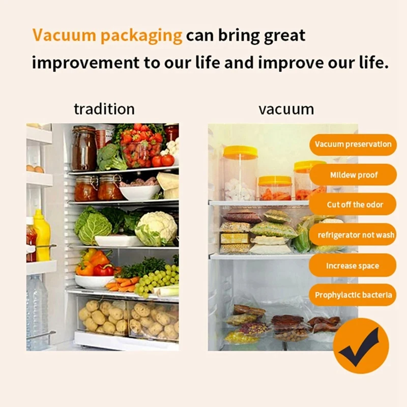 식품 진공기 포장 기계용 주방 진공 가방, 식품 보관 가방, BPA 없음, 주방 교체 액세서리, 100 개