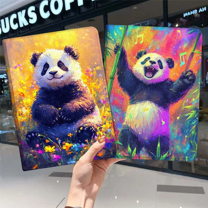 

Panda Art Color Oil Painting For iPad Pro Air Mini 2 3 4 5 6 7 7th 8th 9th 10th 11th 10.2 9.7 10.5 10.9 11 12.9 13 Tablet Case