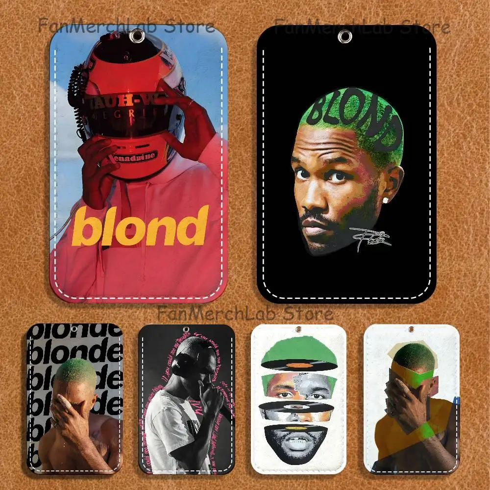 

F-Frank O-OceanS Holder Keychain For Bank Business Work Card Holder Student Card Protective Case Bus Card