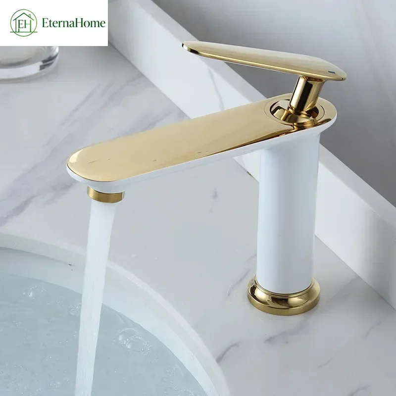 Basin Faucets Mixed Colors Black/Chrome/Gold Modern Design Hot & Cold Water Mixer Undercounter Basin Taps Bathroom Accessories