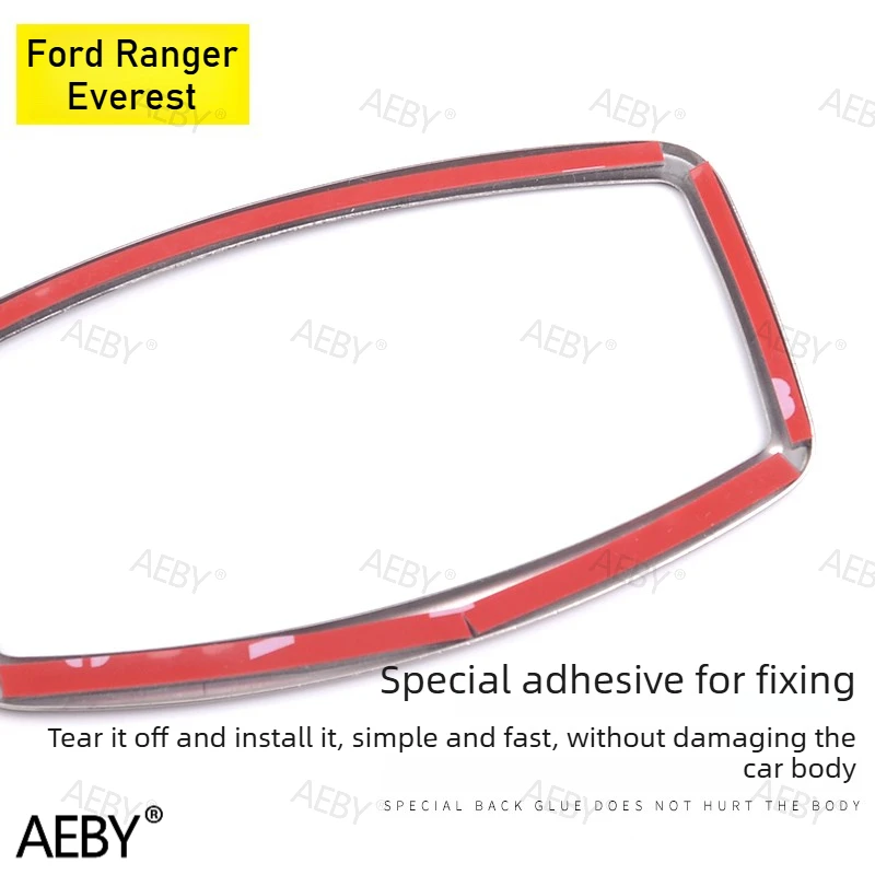 AEBY For Ford Ranger Everest 2015-2021 Headlight switch decorative cover,Anti-scratch self-adhesive,Anti-scratch self-adhesive