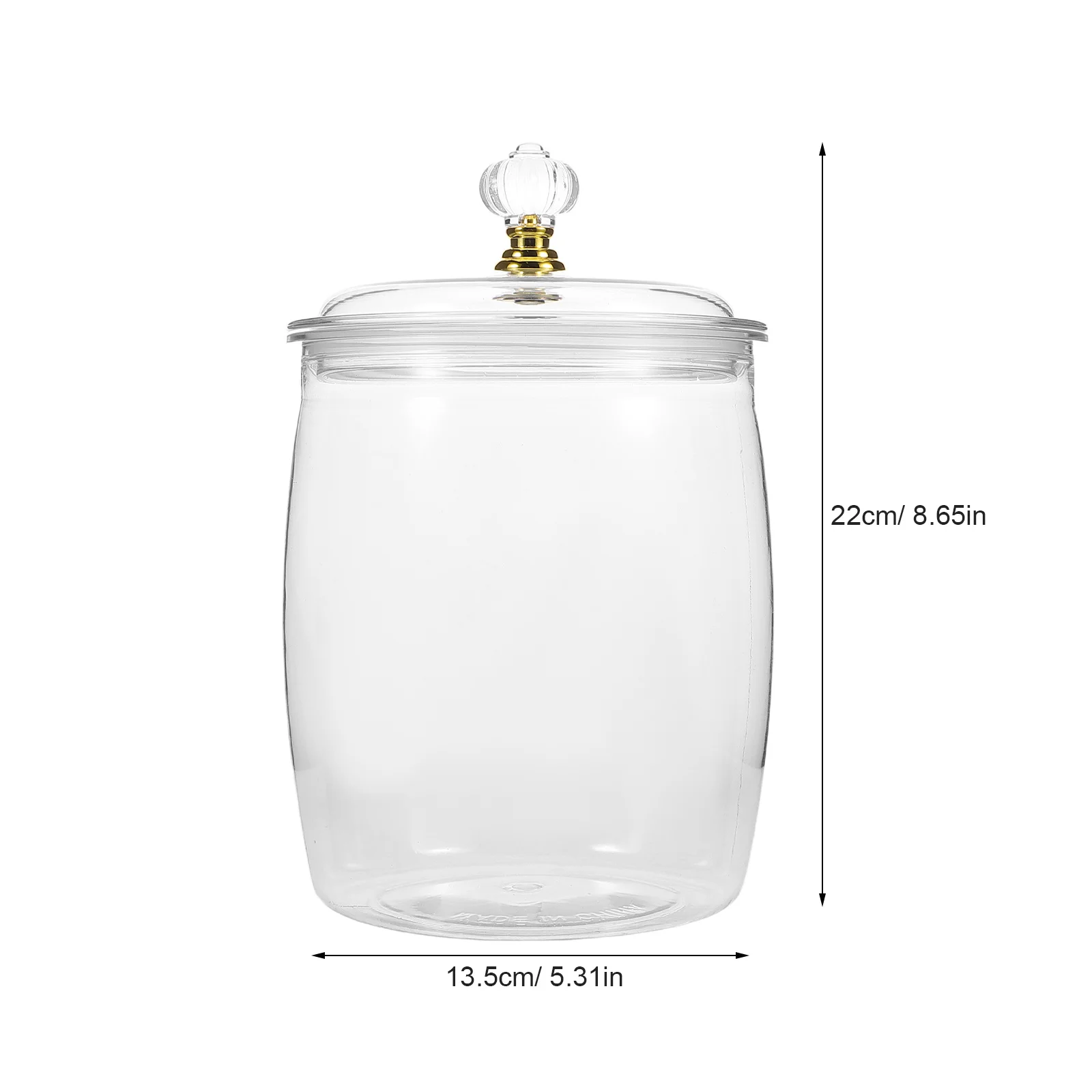 Clear Plastic Airtight Food Storage Jars Transparent Kitchen Canisters Large Capacity Snacks Candy Coffee Beans Nuts Organizer