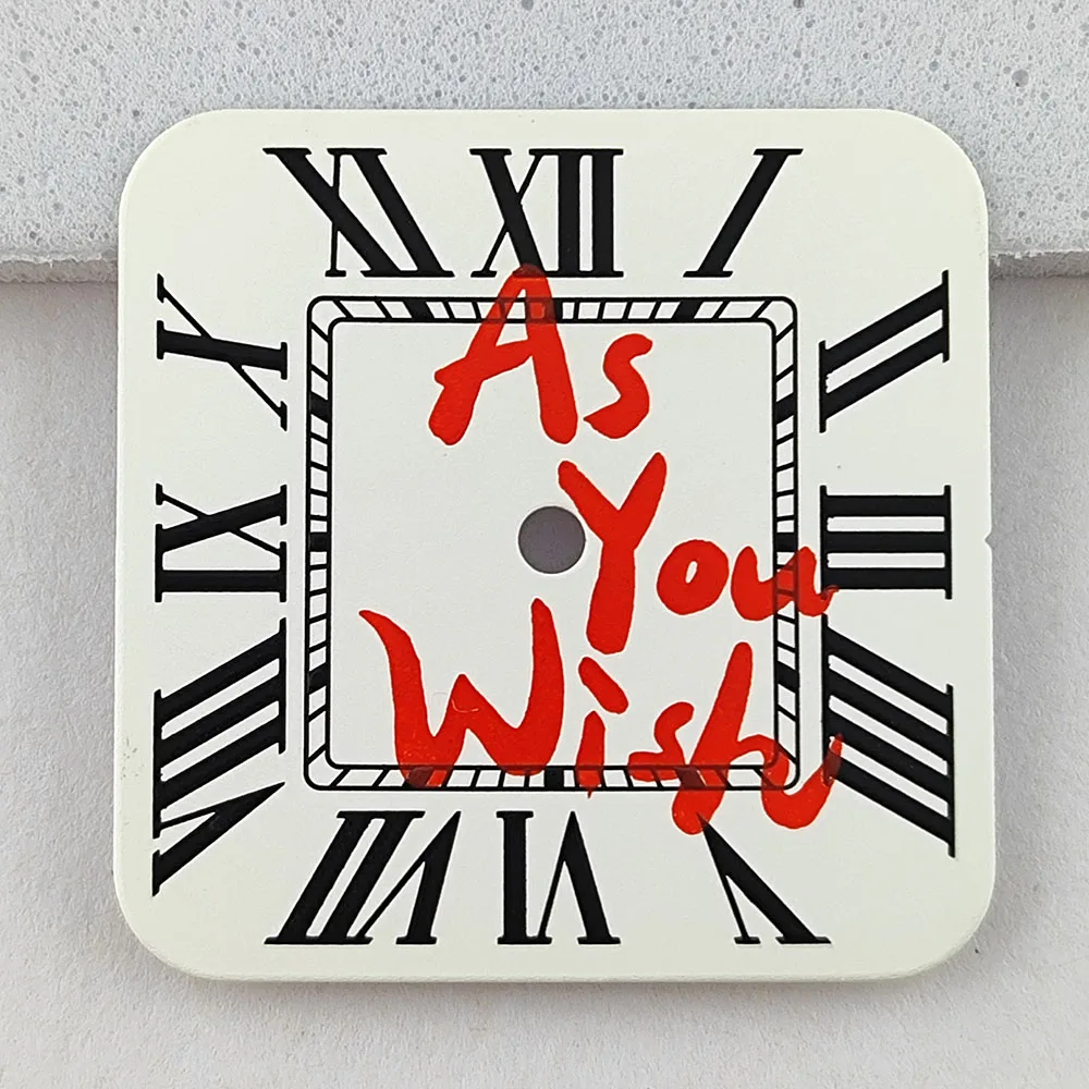 27mm NH35 square dial Roman numeral dial suitable for NH35 movement watch dial hands