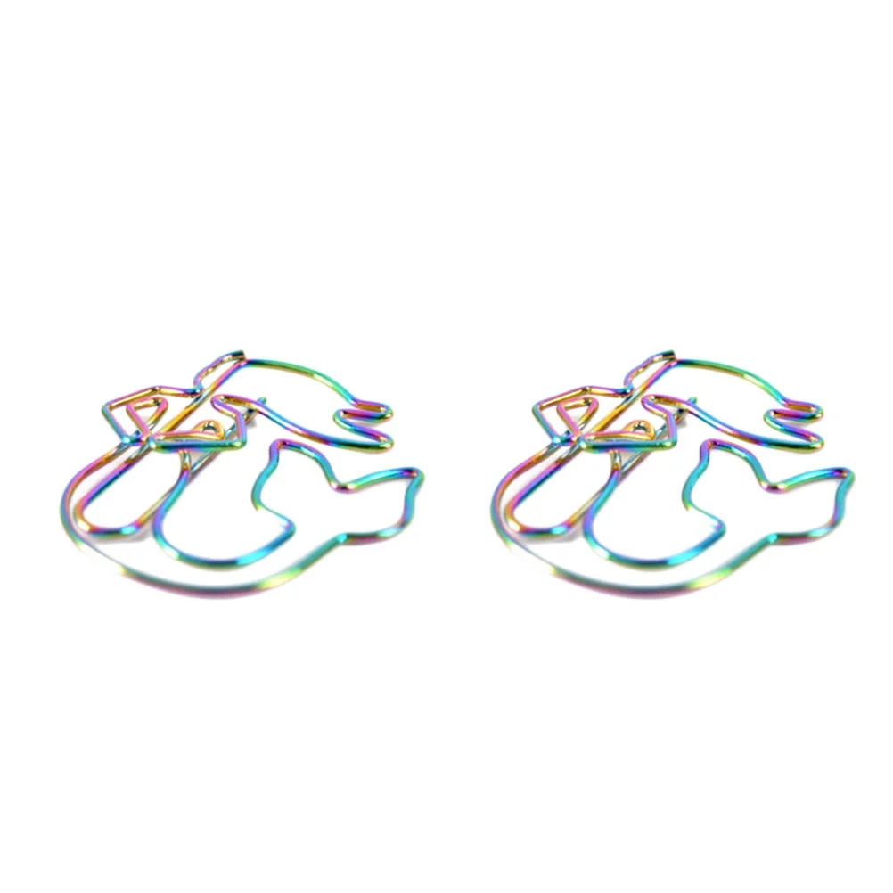 8pcs Colorful Paper Clips Mermaid Shape Office School Supplies Creative Bookmark Binder Clips For Notepad Calendar