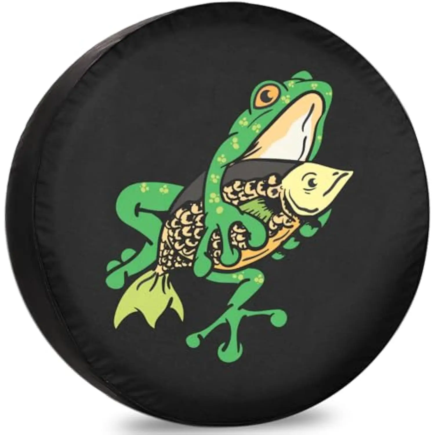 

Frog Holding Fish Spare Tire Cover Durable Protector for Trailer RV Van SUV Truck Camper