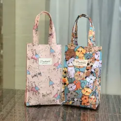 Cute Print Water Bottle Holder Portable Oxford Waterproof Umbrella Bag Hand Carrying Water Bottle Handbag