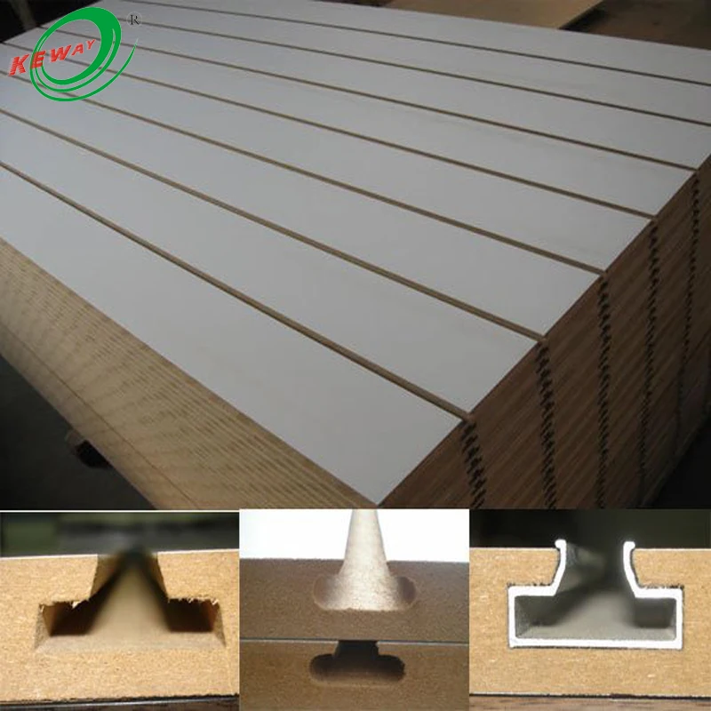 

Durable Cost Effective Melamine Faced MDF Board MDF Slatwall Panels for Store Display