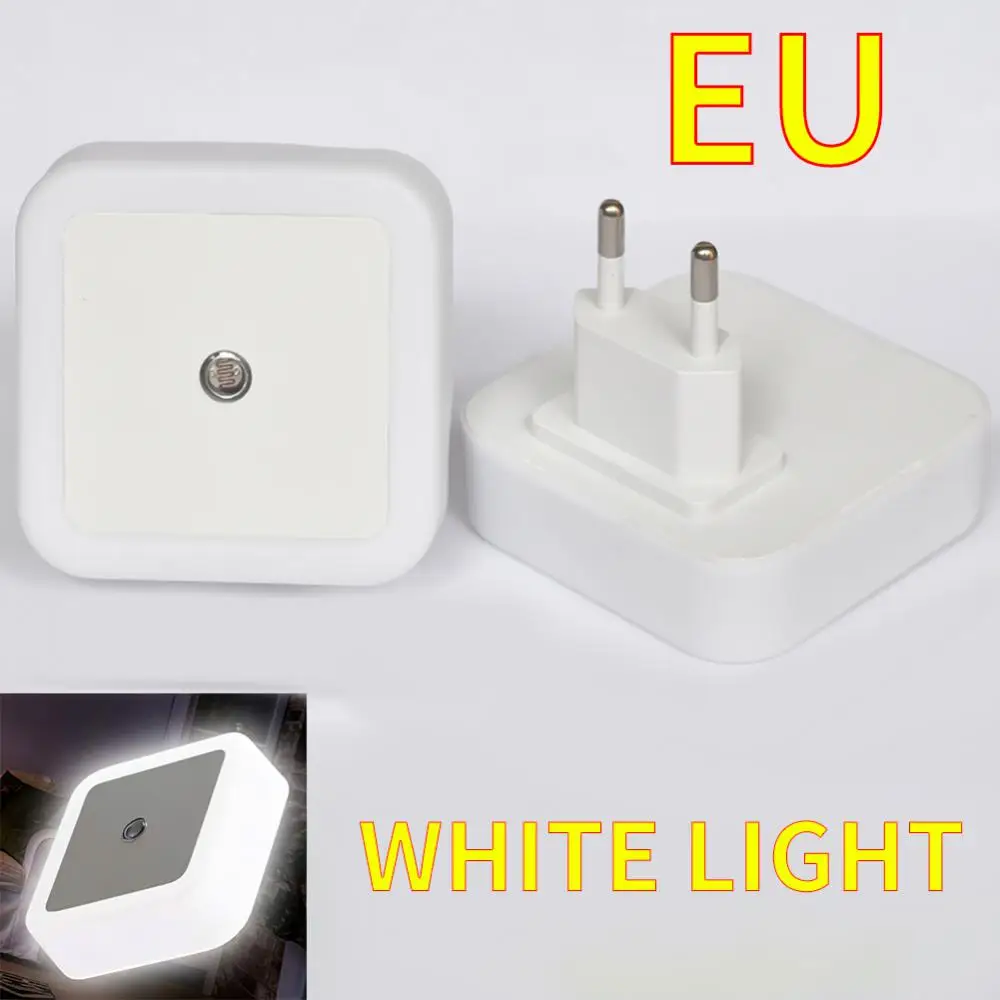 Night Light Mini Light Sensor Control 110-240V EU US UK Plug Nightlight Lamp For Children Kids Living Room Bedroom Lighting