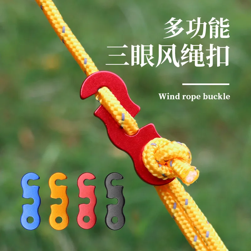 

10 PCS Camping Tent Rope Buckle Aluminum Alloy Adjutsable Tensioners Fastener Kit Outdoor Camping Tarpaulin Securing Accessories