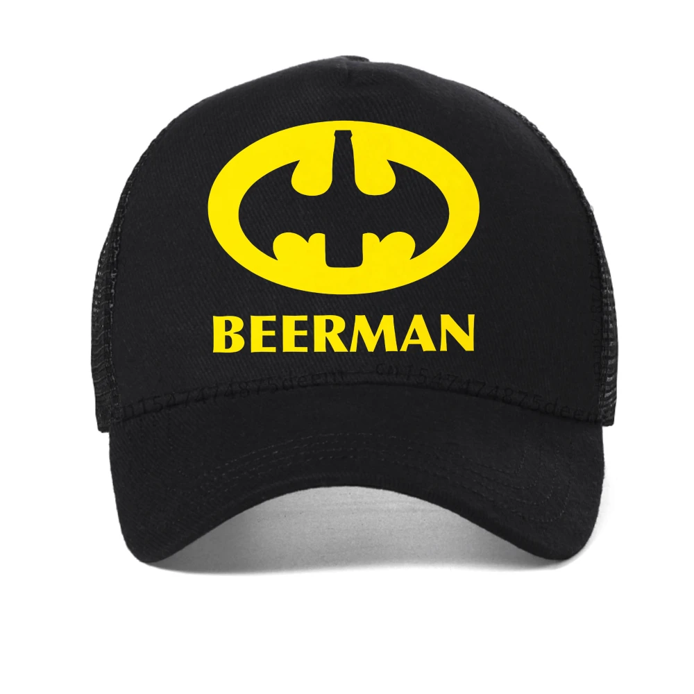 

Beer Man print baseball cap Fashion Anime Picture Men and Women Go Out Sunshade Casual Comfortable Breathable mesh snapback hat