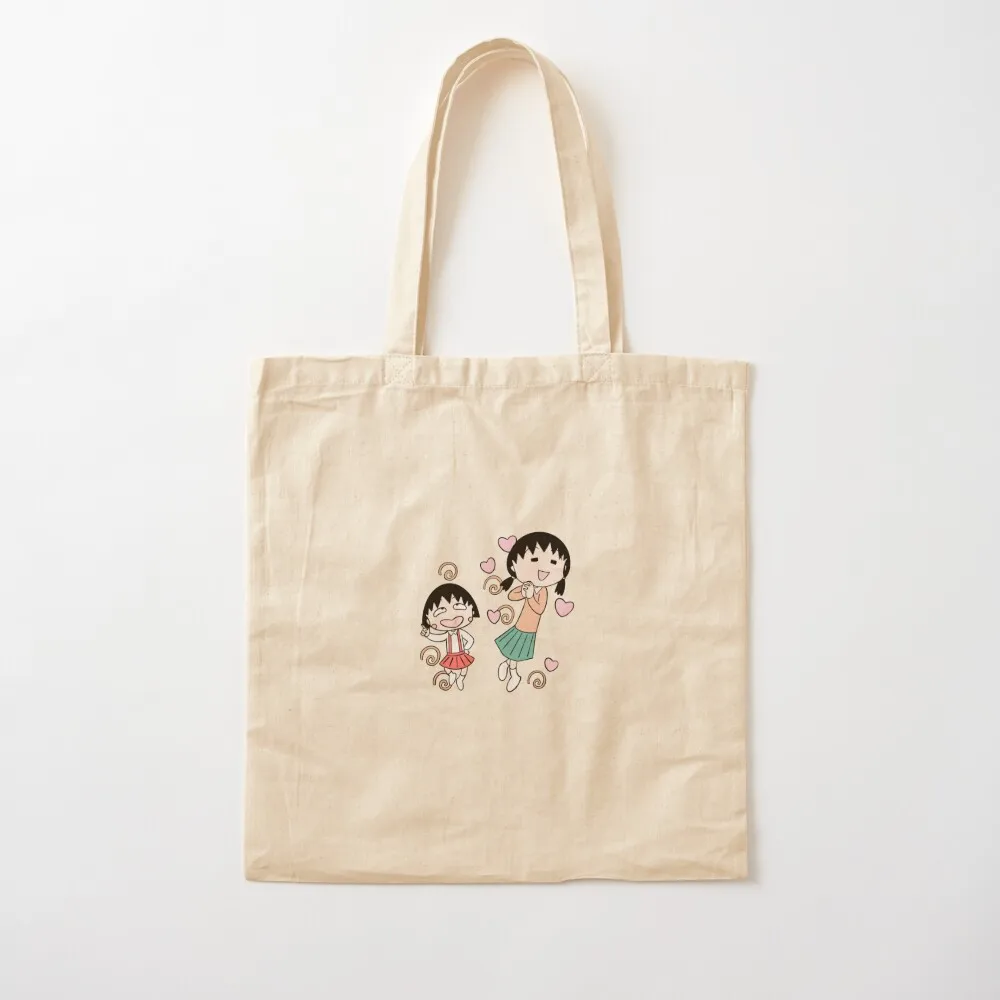 Chibi Maruko-Chan Tote Bag reusable shopping bag Canvas bag for women Woman shopper handbag