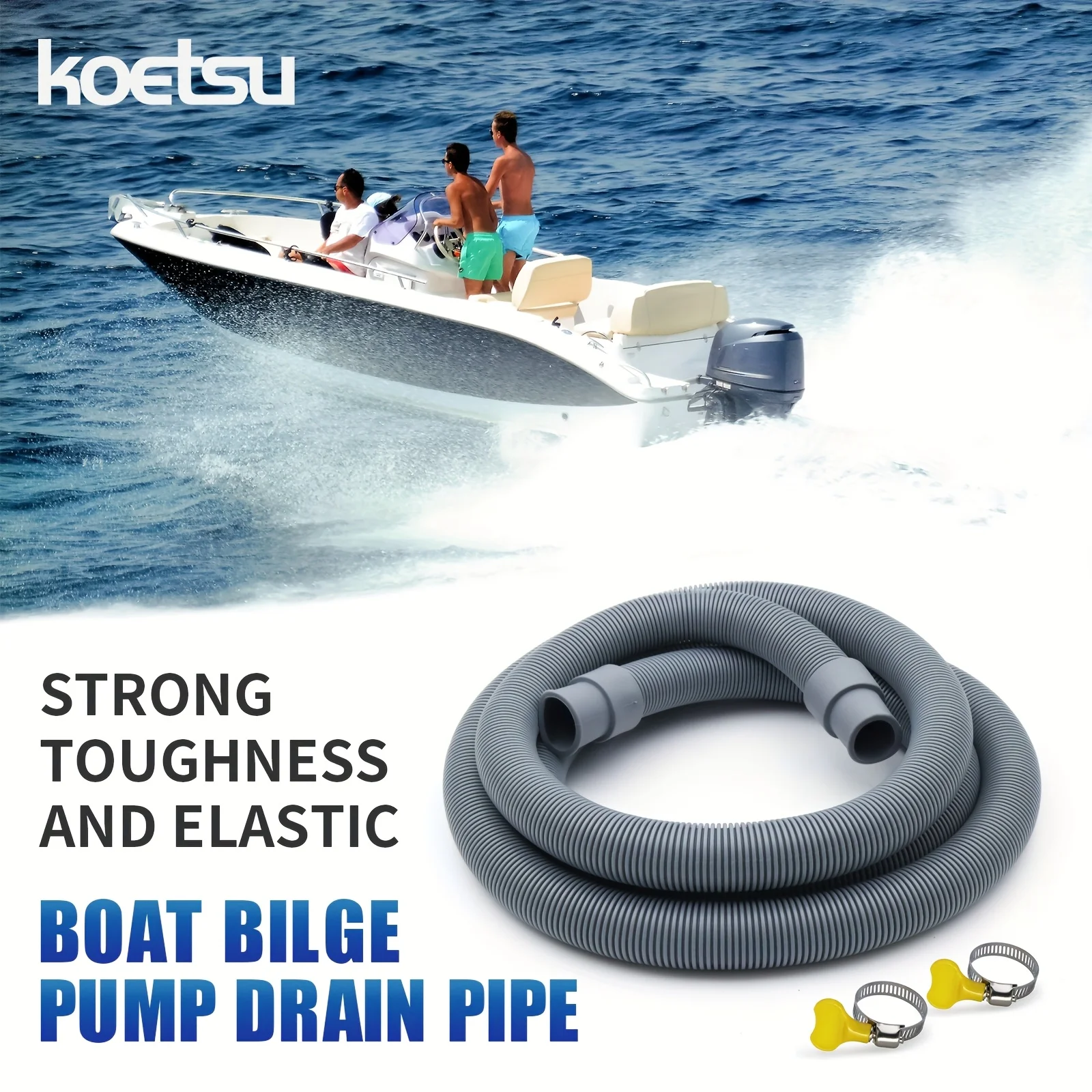 

Для трюмного насоса, шланга, аксессуары для установки трюмного насоса, морской монтажный комплект, быстрая скорость потока, серый цвет