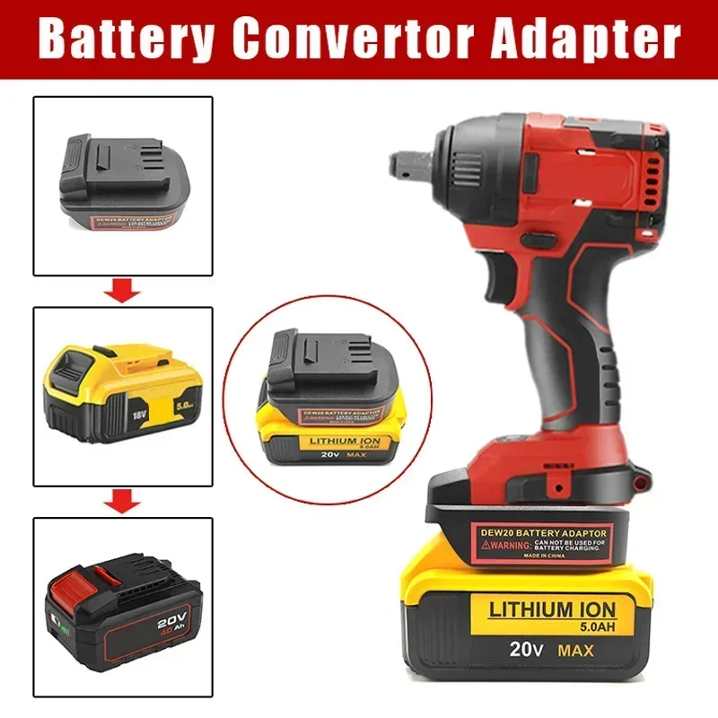 Imagem -05 - Adaptador de Bateria para Dewalt 18v 20v Bateria de Lítio Converter para para Devon 18v Conversor para Devon 18v Ferramenta Elétrica Devoron 18v sem Bateria