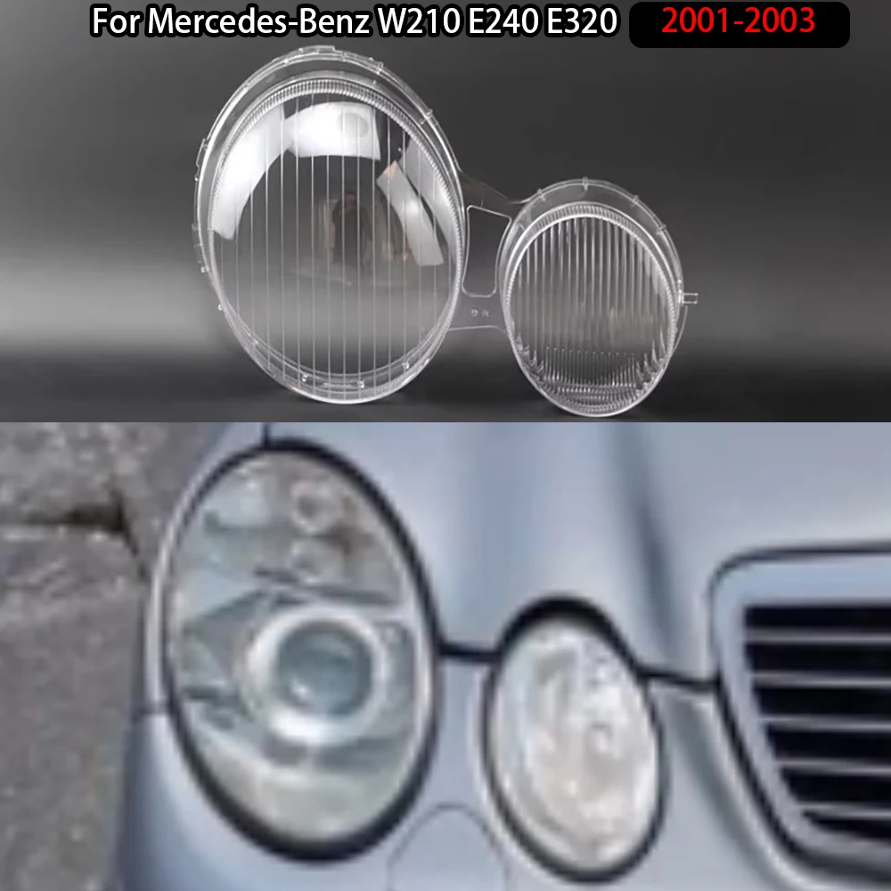 

Чехол для передней фары Mercedes-Benz W210 E240 E320 2001-2003, прозрачный абажур, корпус для передней фары из оргстекла