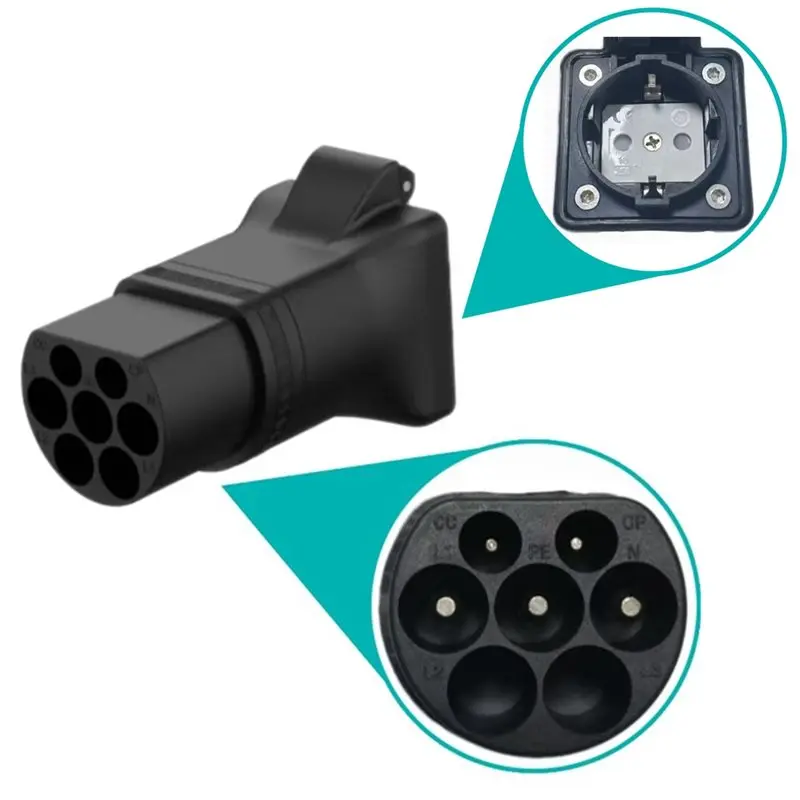 A73X-GBT V2L Portable Discharger Electric Vehicle Discharge Adapter 220V EU Plug EV Conversion To Schuko Socket For Camping