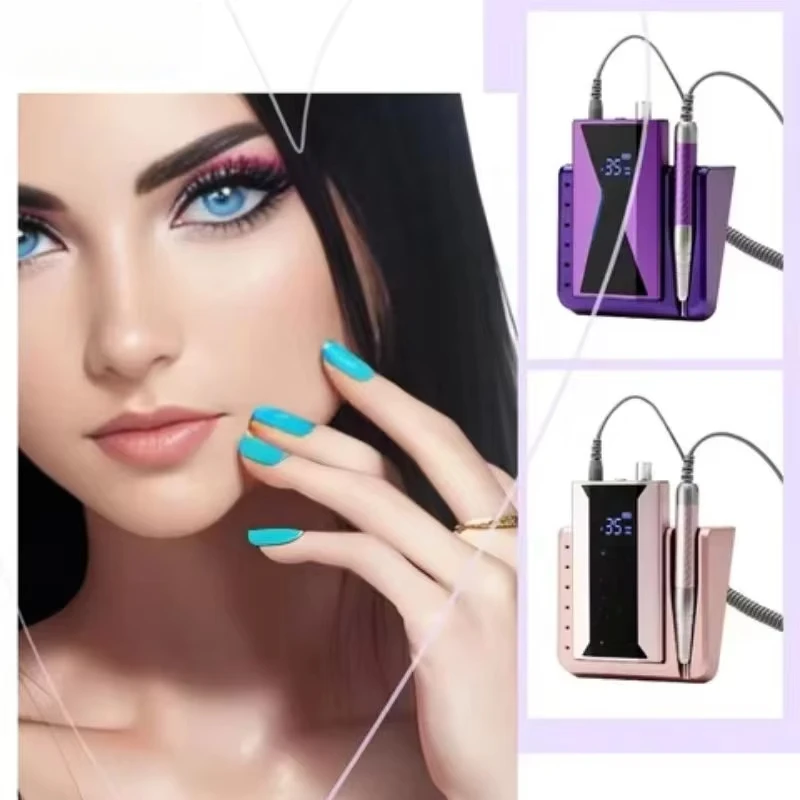 Nail Bit Drill Machine Rechargeable Brushless 0-40000rpm Professional Nail Drill Efile Strong Set Electric 85W Nail Dril