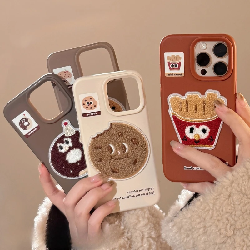 

Plush Gourmet French Fries Are Suitable for 15pro Max Apple 16 Mobile Phone Case Iphone14 Soft 13 Generation All Phone Case