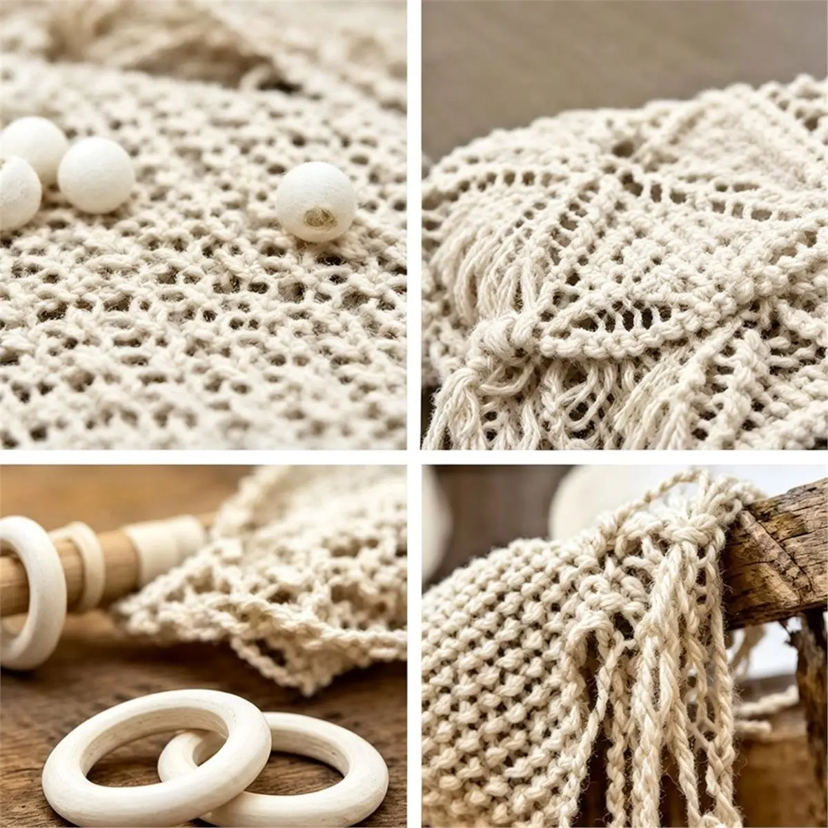 Macrame Kit for Beginners 227pcs, 3mm Cotton Cord , Wall Hanging & Plant Hanger DIY Craft Kit for Adults