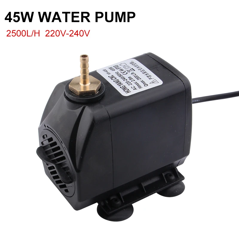 

Water Pump 45w 220V Aqua Filter Fountain Pump Flow 2500L/H Multifunctional Submersible Pump For Laser Engraving Cutting Machine