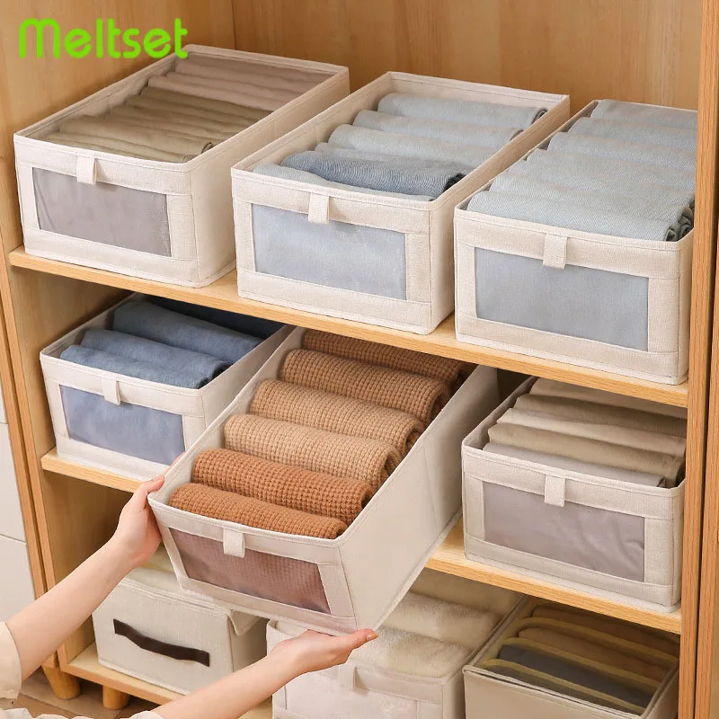 Clothes Organizer Foldable Underwear Socks Storage Box Cabinet Drawer Moving Container Toy Storage For Home Cloth Storage Box