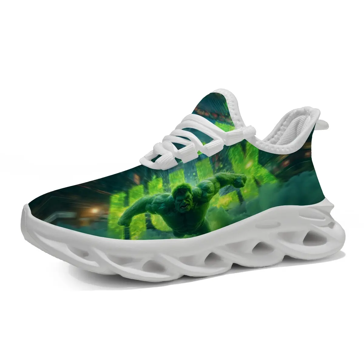 

Kids Outdoors Shoes Hulk Print Casual Running Sneakers Men Women Breathable Cushioning Trendy Fashion Training Sneakers