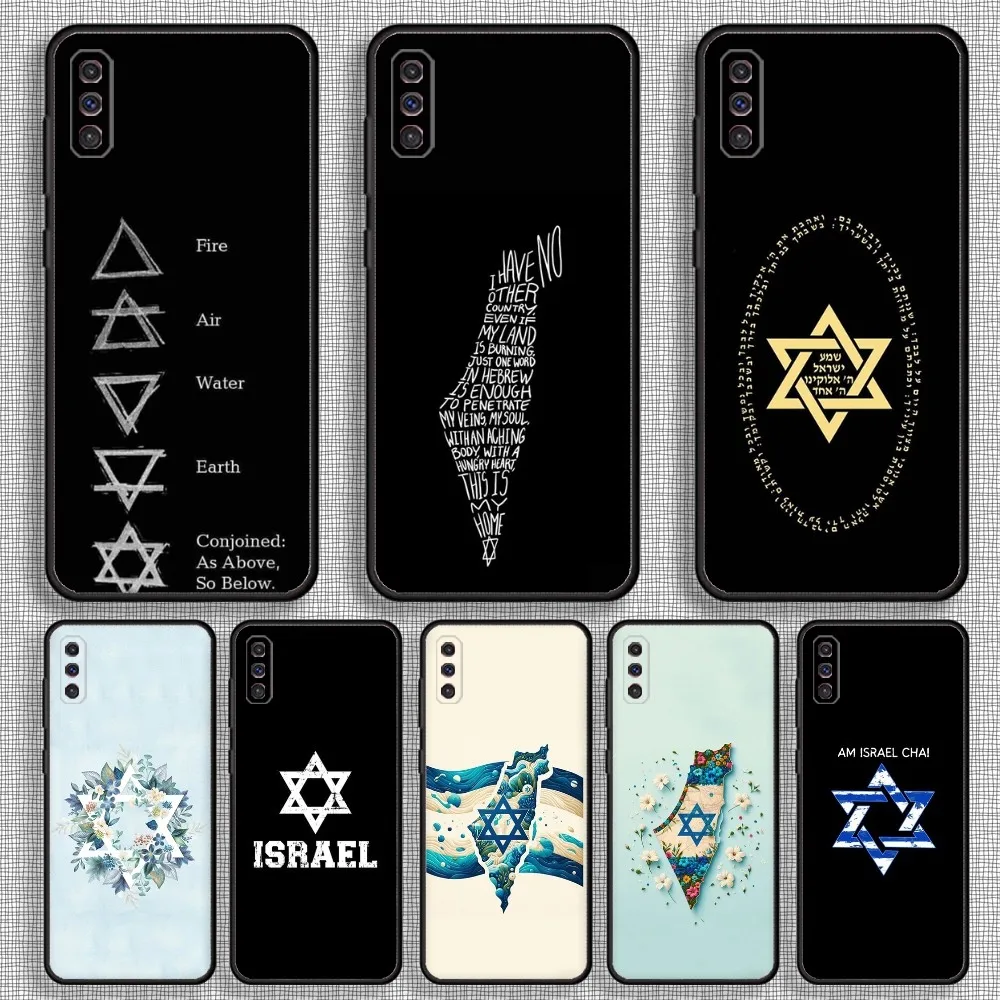 

Israel Phone Case For Samsung S23,23,22,30,21,10,9,Note20 Ultra,Lite,Ultra,5G,Plus,FE,Black Soft Case