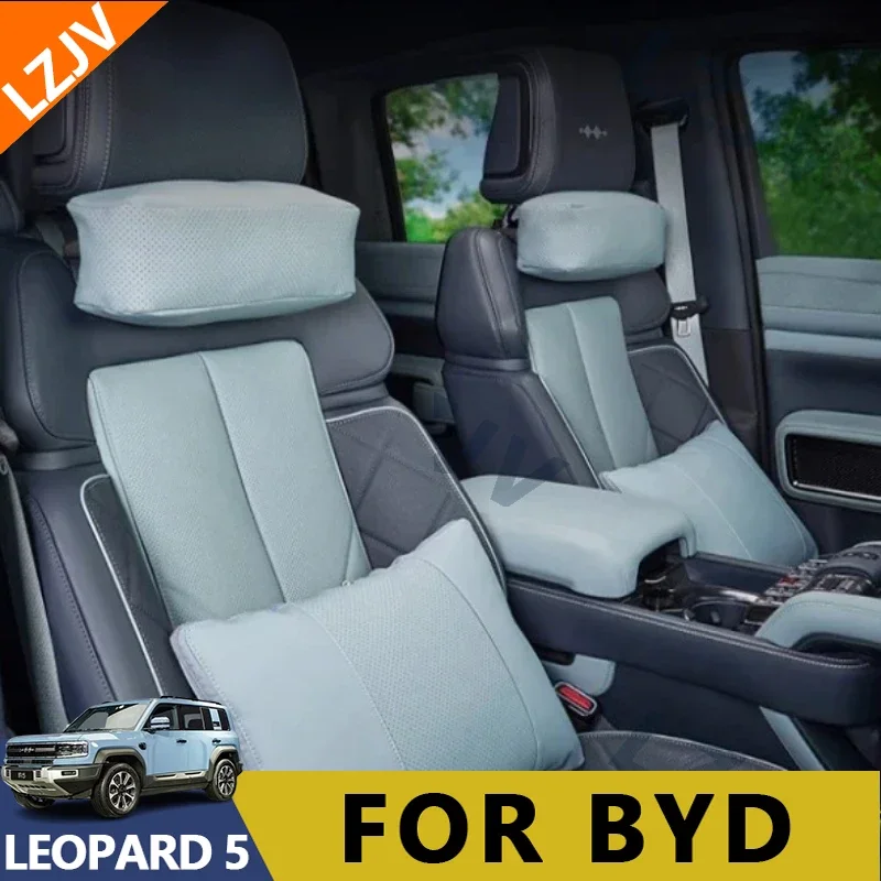 For BYD Leopard 5 Car Seat Headrest Waist Pillow 5 Memory Foam Seat Headrest Interior Accessory
