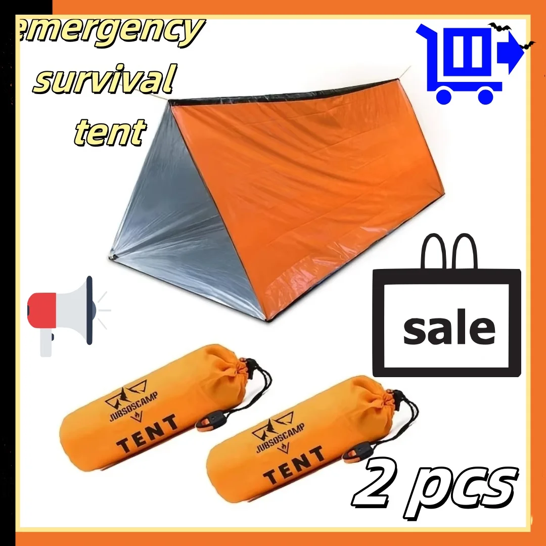 

2-Person Emergency Survival Tent - Compact, Waterproof & Lightweight Shelter for Disasters, Wilderness Emergencies & Outdoor
