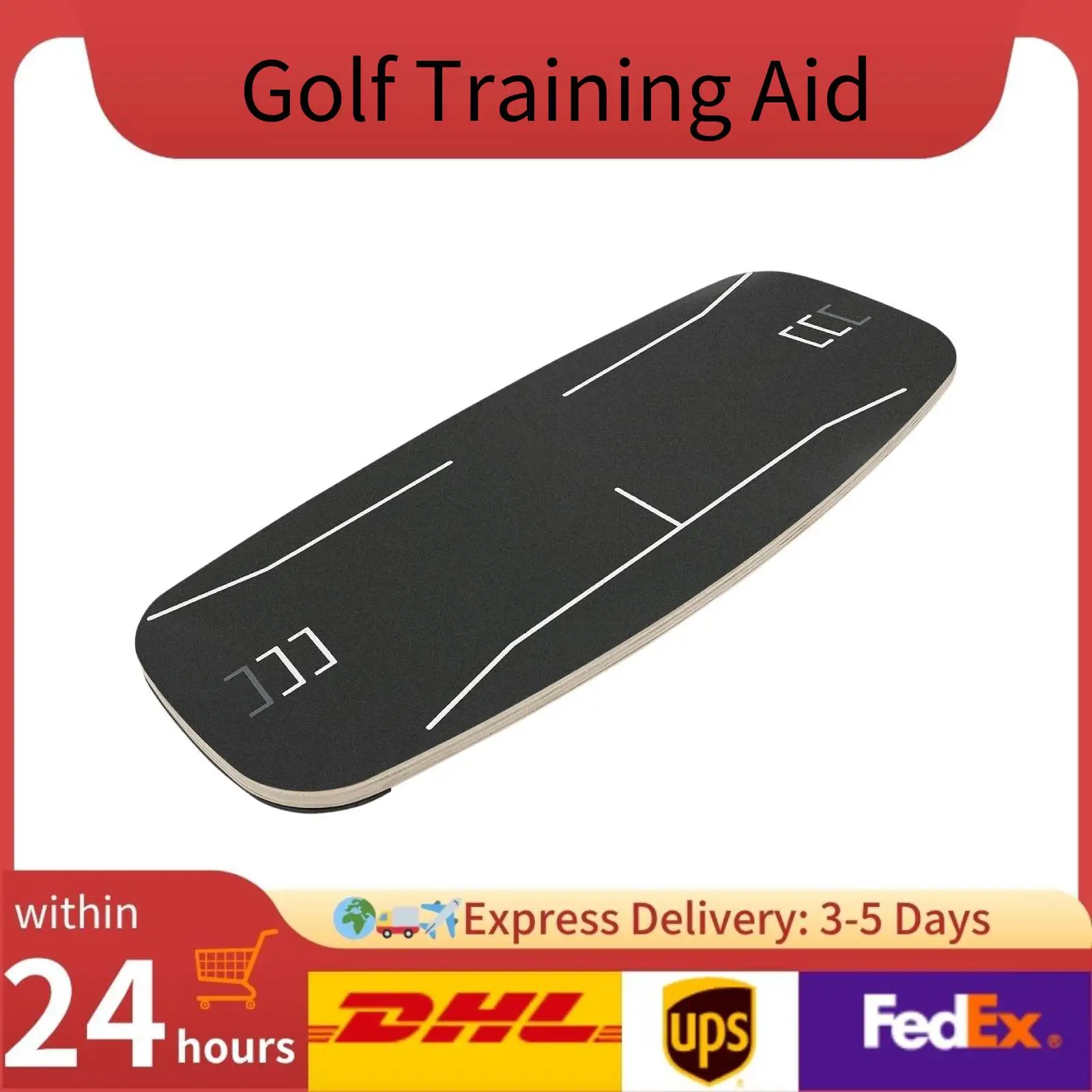 

150kg Golf Training Aid Golf Swing Center Pressure Plate Weight Shift Balance Board for Beginners Indoor Practice 73.3*29cm